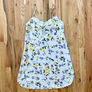 Vtg Y2K Secret Treasures Floral Slip Mini Dress Size S
